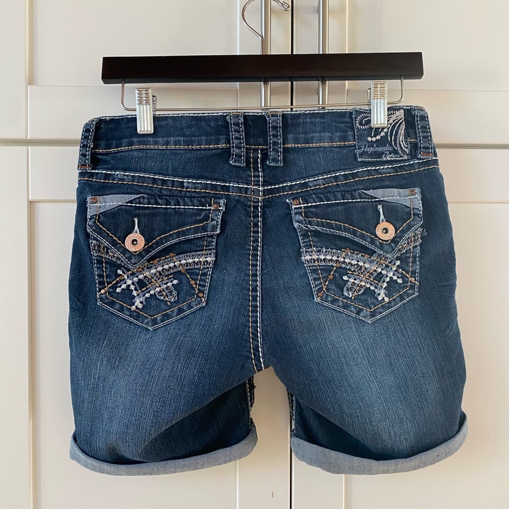 Y2K Hydraulic Denim Shorts
